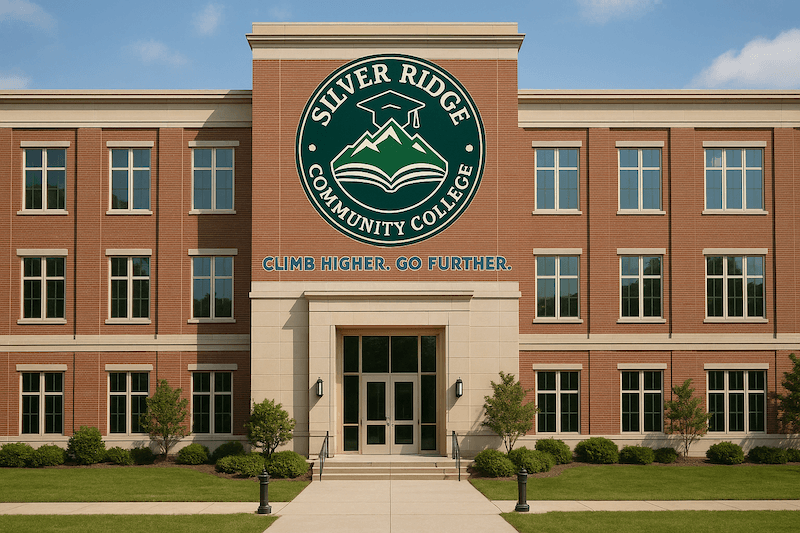 Exterior shot of Silver Ridge Community College administrative building Exterior shot of Silver Ridge Community College administrative building