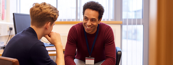 College student receiving health and wellness help